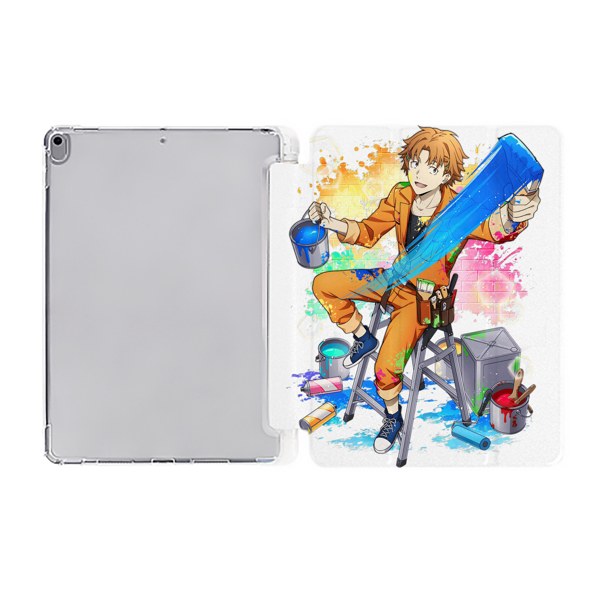 （画像用） 文豪ストレイドッグス Bungo Stray Dogs IPad ケース ペン収納付き 三つ折りスタンド PUレザー×シリコン 対応機種9.5/10.5/10.9インチ